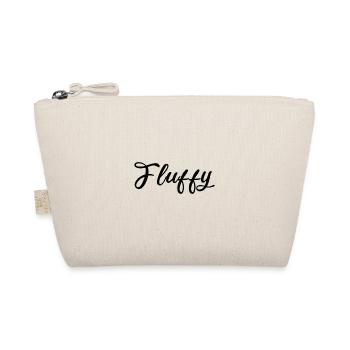 Fluffy Script Glitzer Schriftzug - Bio-Täschchen - Natur - Vorne