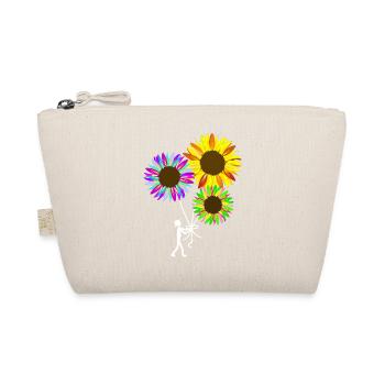 bunter Sonnenblumen Strauß - Bio-Täschchen - Natur - Vorne