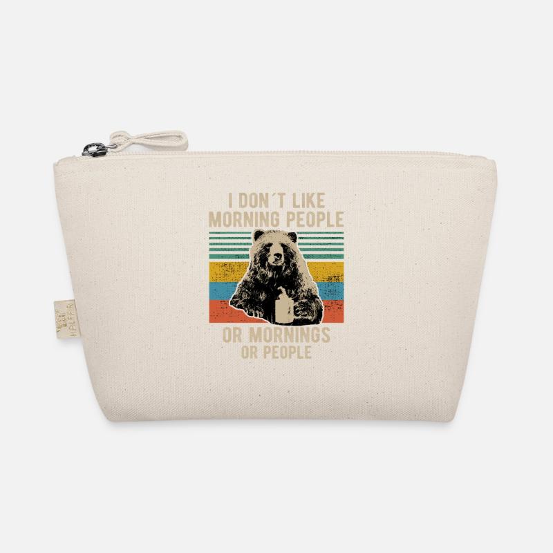 i hate morning people or mornings bear coffee Organic Pouch