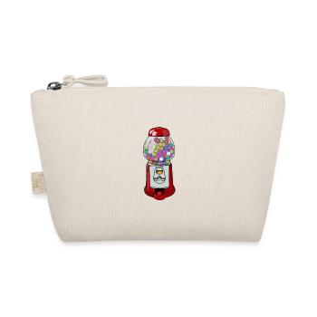 bunte Kaugummis Geschenk für Kaugummiautomaten - Bio-Täschchen - Natur - Vorne