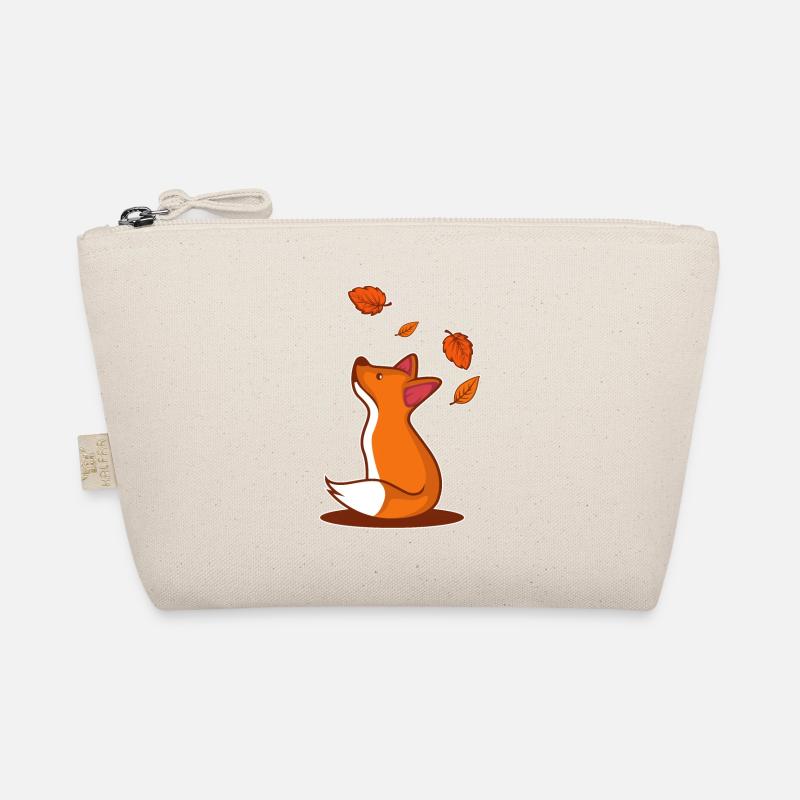 Fox leaf nature autumn fan gift Organic Pouch