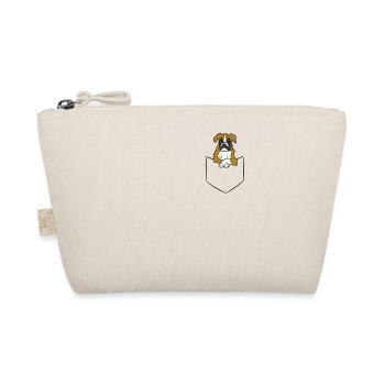 Drôle de chien boxer dans votre poche - Trousse biologique - nature - Devant