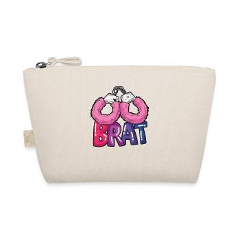 BRAT Plüschhandschellen DDLG böses Mädchen Humor - Bio-Täschchen - Natur - Vorne