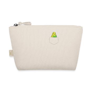 Cute Parakeet In Pocket Budgie Bird In Pocket - Organic Pouch - nature - Front