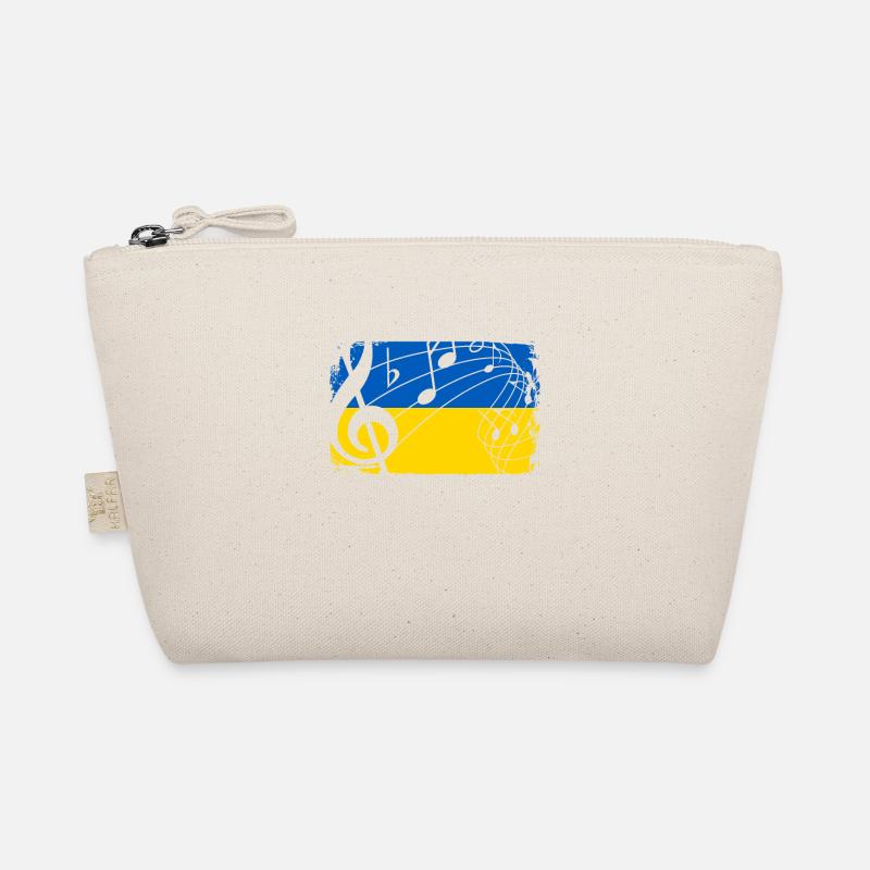 Ukraine Musik Flagge - Bio-Täschchen - Natur