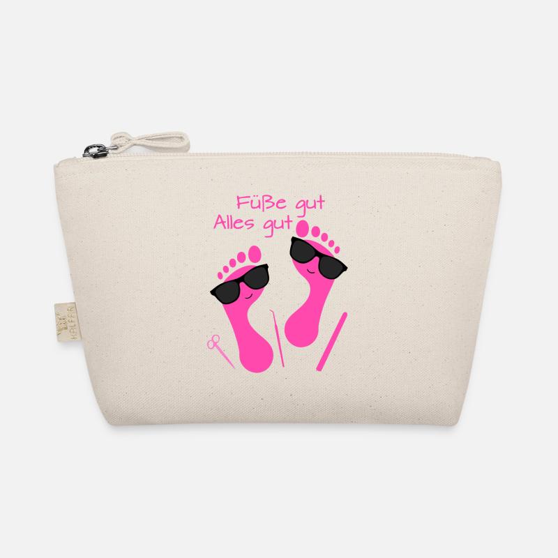 Fußpflege Pediküre Podologe Nagelstudio Geschenk - Bio-Täschchen - Natur