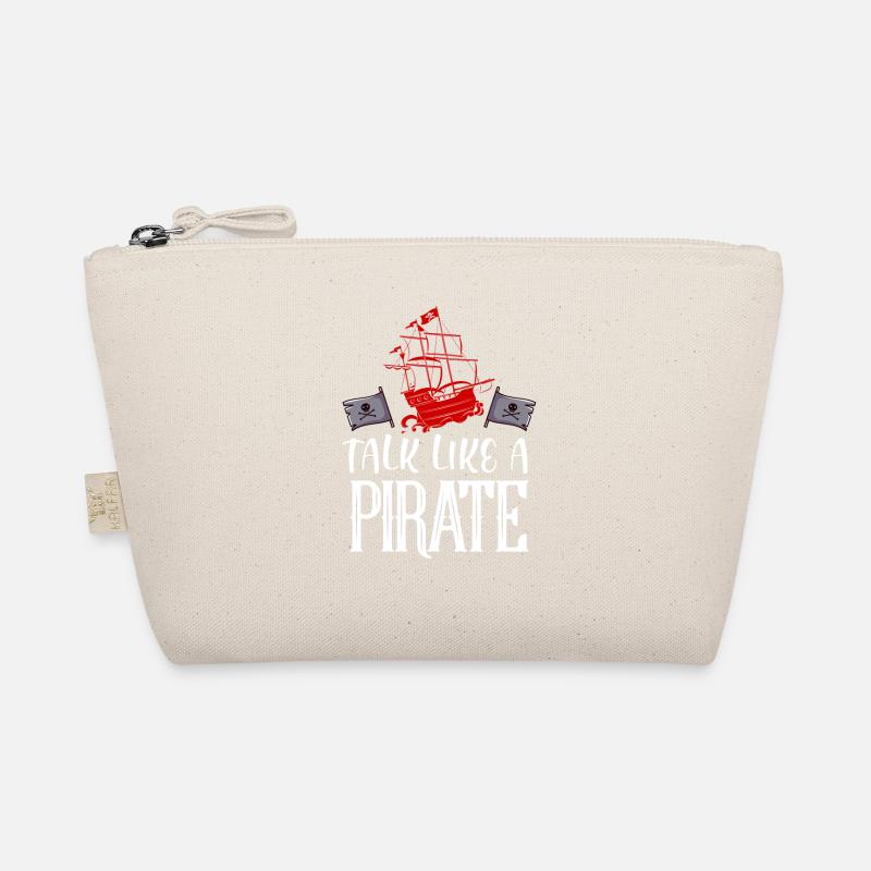 terrible pirate with pirate ship gift Organic Pouch