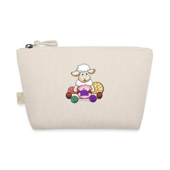 Crochet, crochet sheep, crochet sheep, yarn - Organic Pouch - nature - Front