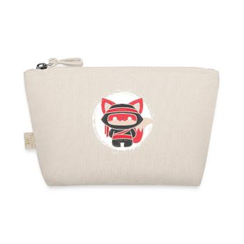 Ninja Fox Gift for Shinobi Foxes & Ninjas - Organic Pouch - nature - Front