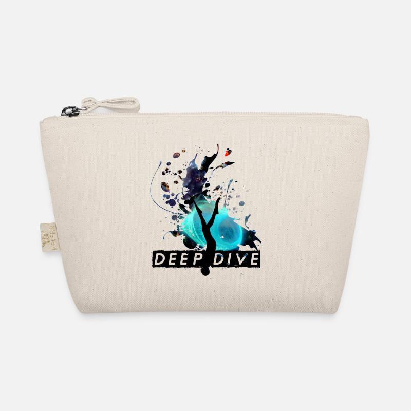 Deep Dive Taucher Freitauchen Apnoetauchen Design - Bio-Täschchen - Natur