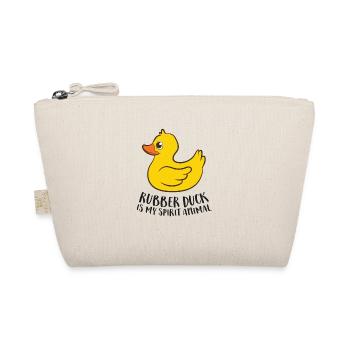 Funny Rubber Duck Spirit Animal Funny Duck - Organic Pouch - nature - Front
