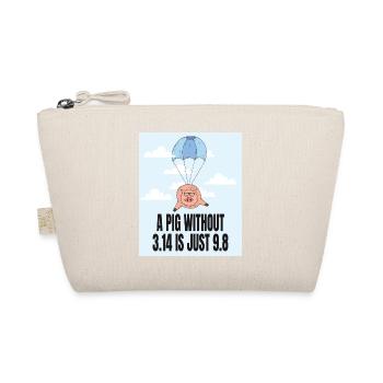A Pig without 3.14 - Pi Geschenk Idee - Bio-Täschchen - Natur - Vorne