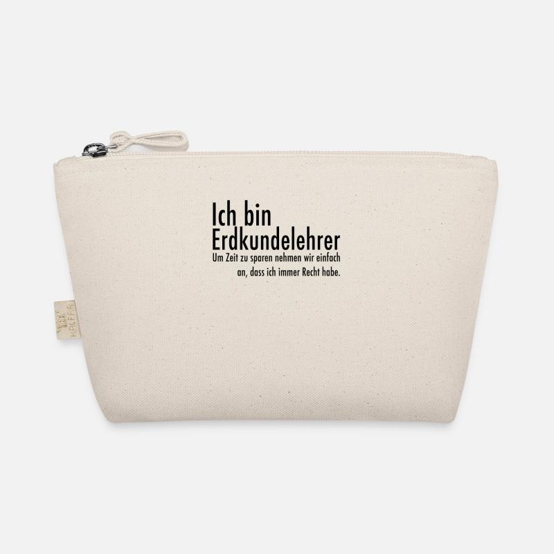 Lehrer Erdkunde lustiger Spruch Geschenk witzig Bio-Täschchen