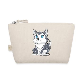 Husky Hund Kawaii - Bio-Täschchen - Natur - Vorne