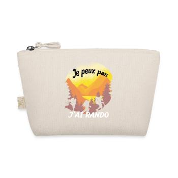 T-shirt je peux pas j ai rando, montagne, marcheur - Trousse biologique - nature - Devant