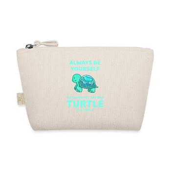 Always Be Yourself turtle gift - Organic Pouch - nature - Front