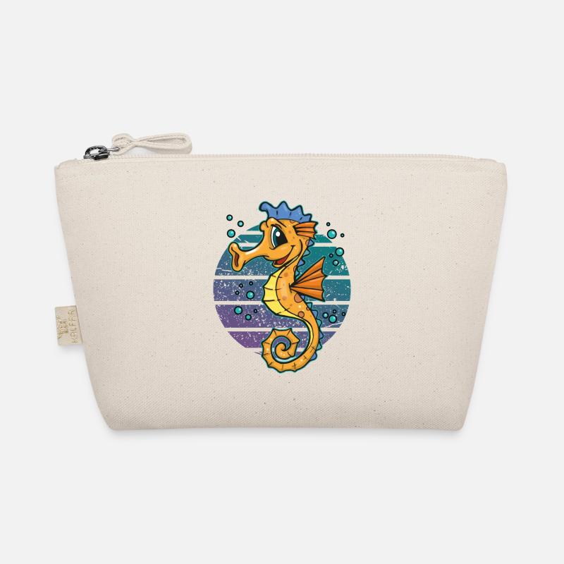 Seepferd Frühschwimmer Geschenk Schwimmabzeichen - Bio-Täschchen - Natur