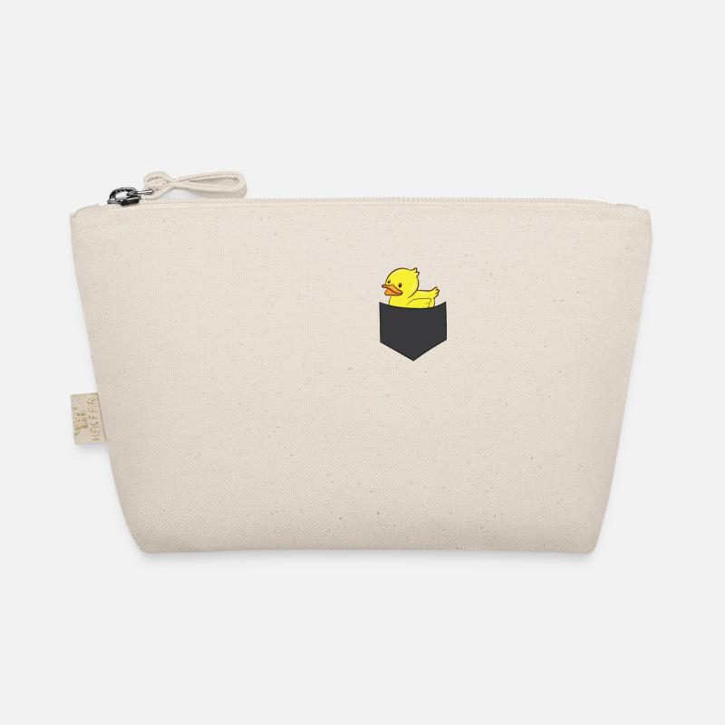 Canard en caoutchouc dans le sac Canard drôle dans la poche Trousse biologique