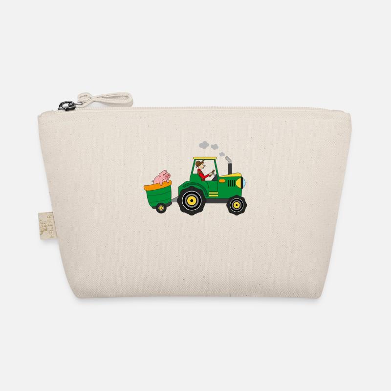 Traktor Bauer Berufe Hänger Jungen Ohne Text Bio-Täschchen