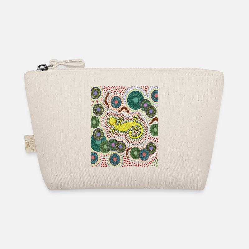 Aboriginal Art Gecko Organic Pouch