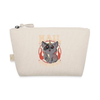 Cute & Funny Satanic Hail Lucipurr Rainbow Kitty - Organic Pouch - nature - Front
