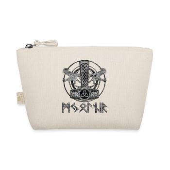 Thors Hammer Mjolnir mit Drachen Hintergrund. - Bio-Täschchen - Natur - Vorne