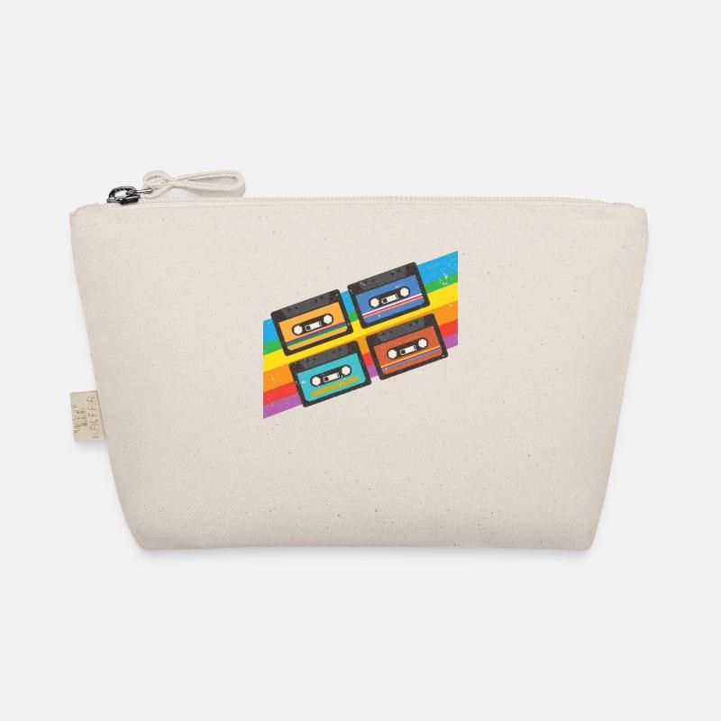 Vintage colorful Cassette Tape - Bio-Täschchen - Natur