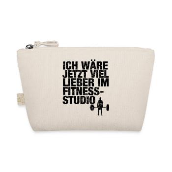 Fitnessstudio Spruch Lustig Bodybuilding Geschenk - Bio-Täschchen - Natur - Vorne