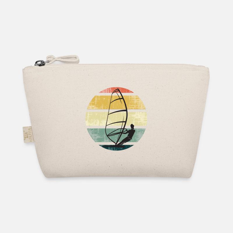 Windsurfen Retro Design - Bio-Täschchen - Natur