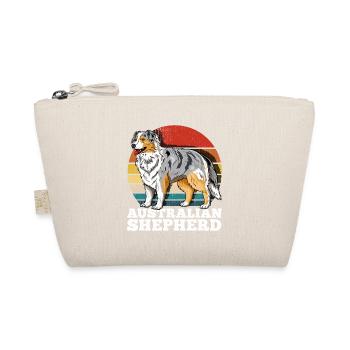 Australian Shepherd Aussie Retro - Bio-Täschchen - Natur - Vorne