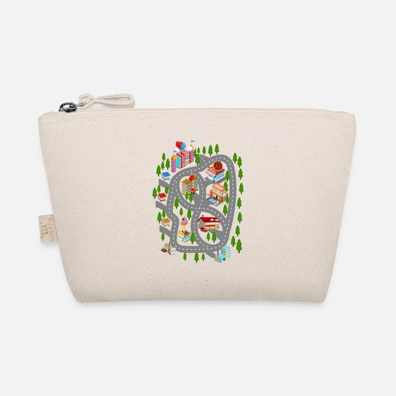 Car Play Mat Dad Day Gift - Organic Pouch - nature