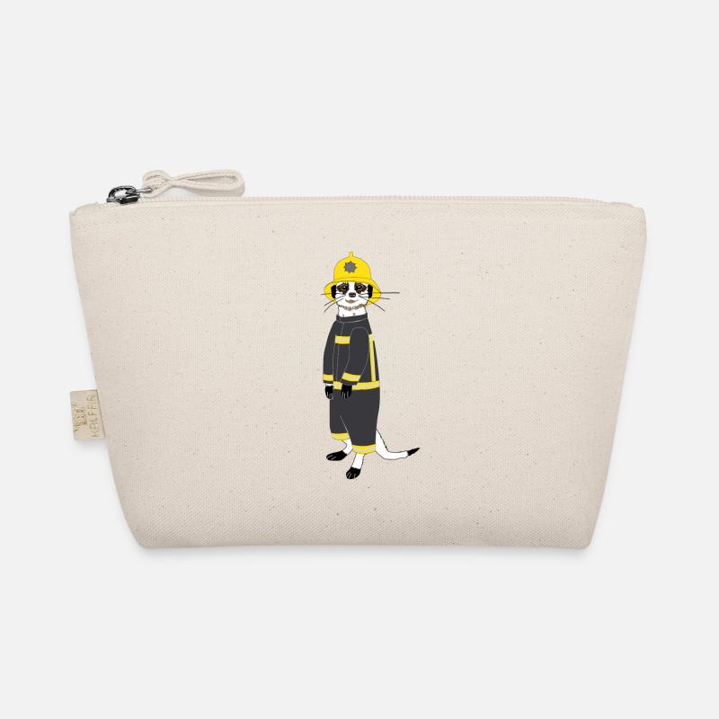 Funny Meerkat Fireman Organic Pouch