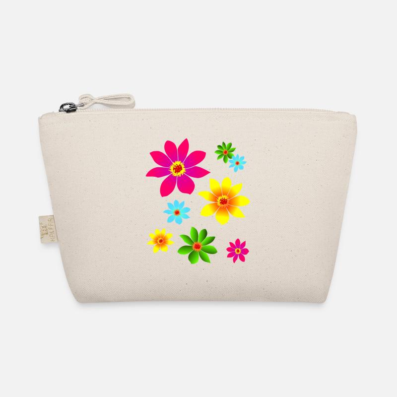 bunte Blumen, farbenfroh, blühend, Blüten, blumig - Bio-Täschchen - Natur