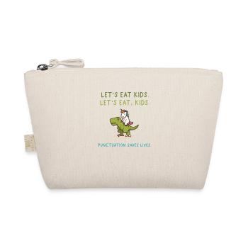 Funny Let's Eat Kids Punctuation Saves Lives - Bio-Täschchen - Natur - Vorne