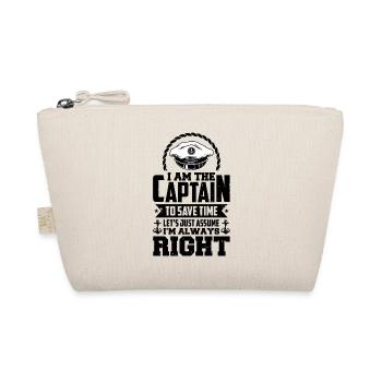 I'm The Captain I'm Always Right Motor Boating - Bio-Täschchen - Natur - Vorne