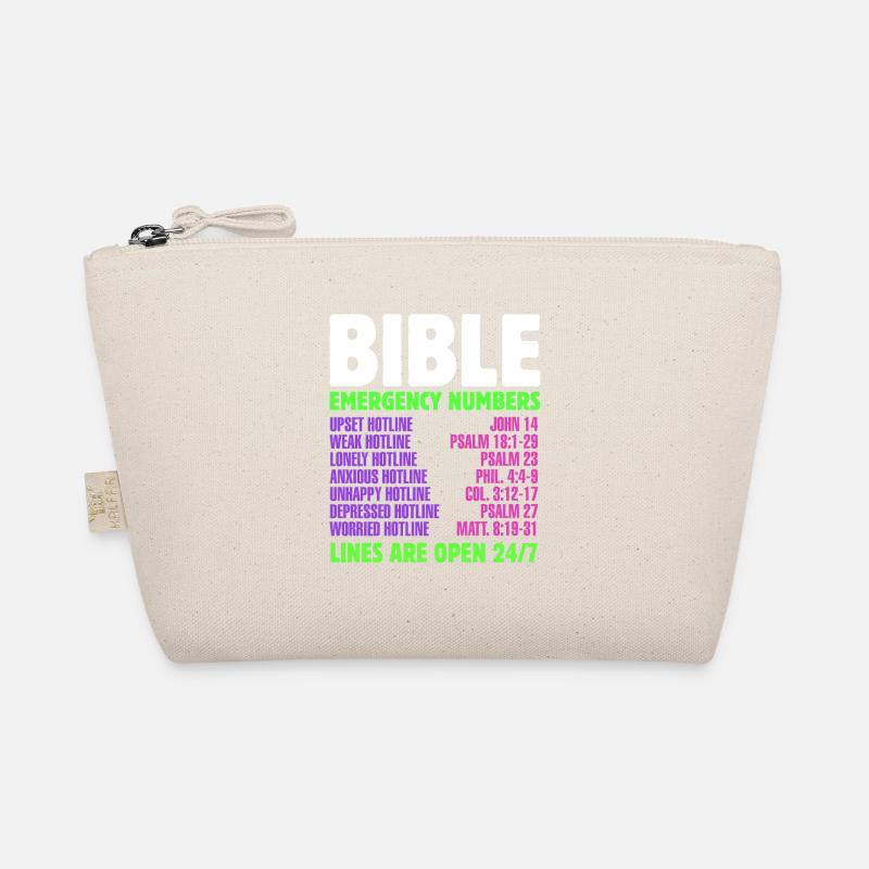 Notfallnummer Tag Christlicher Gläubiger Bibelkont Bio-Täschchen