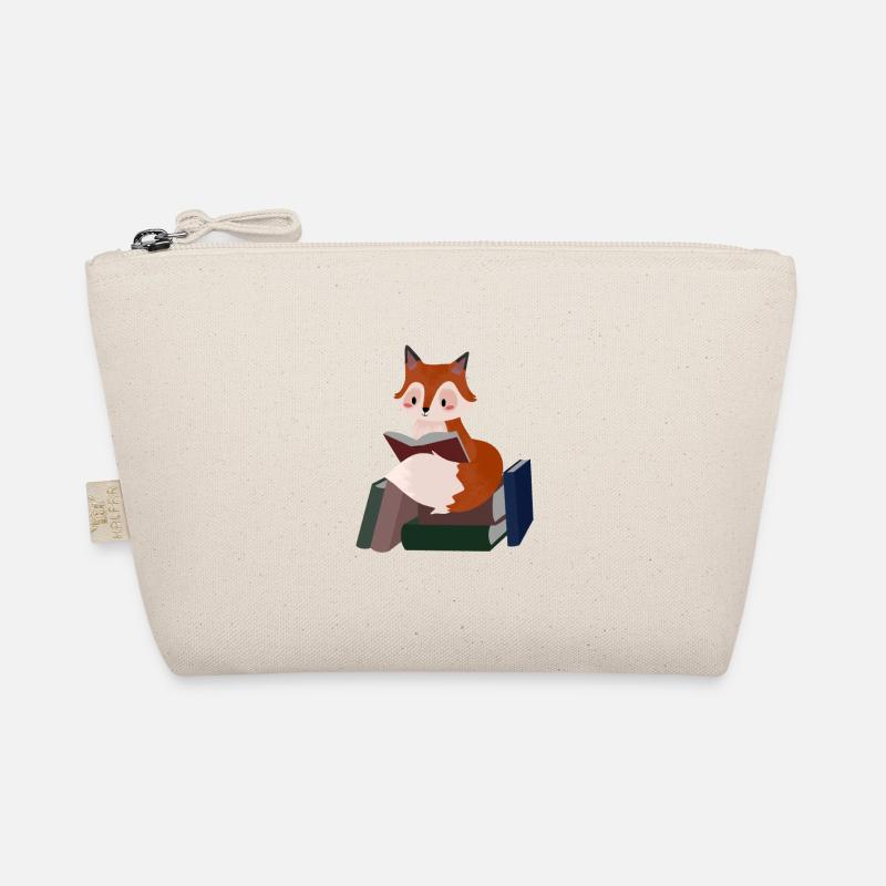 Fox reading books bookworm book gift Organic Pouch