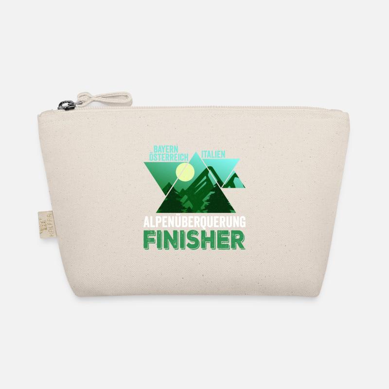 Alpenüberquerung Tshirt Finisher I Alpenbezwinger - Bio-Täschchen - Natur