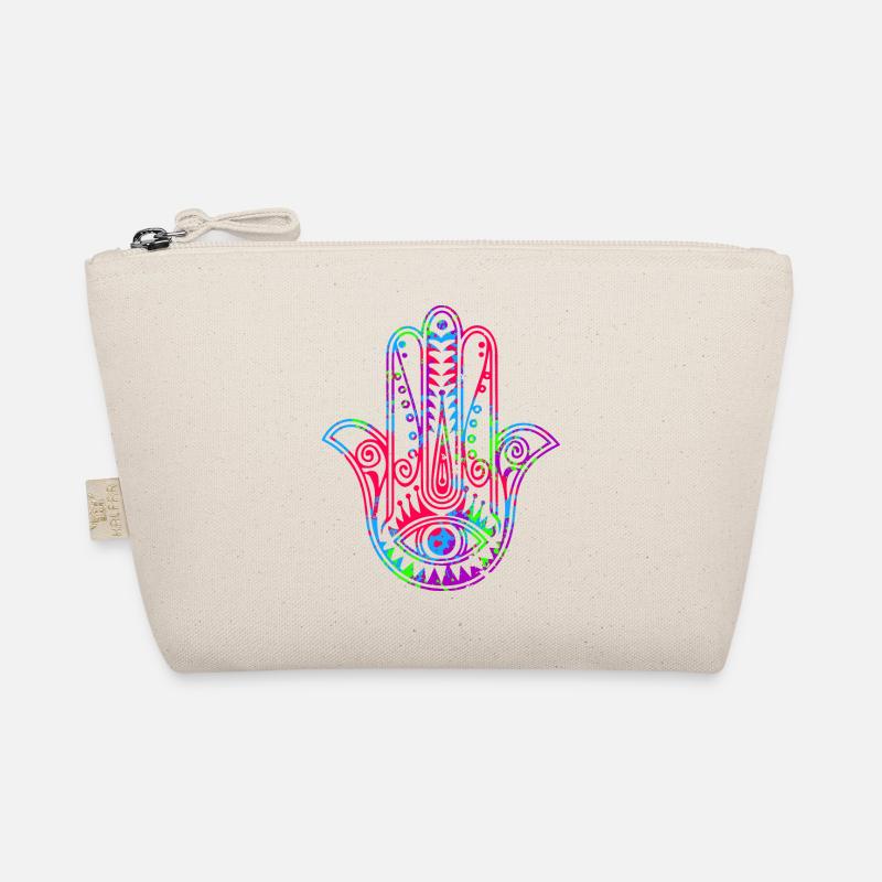 Hamsa Hand der Fatima - Bio-Täschchen - Natur
