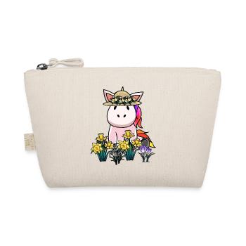 Einhorn Fabelwesen Sommer Blumen Fantasy Botanik - Bio-Täschchen - Natur - Vorne