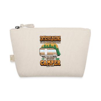 Lustig Wohnwagen Camper Campen Spruch Geschenk - Bio-Täschchen - Natur - Vorne