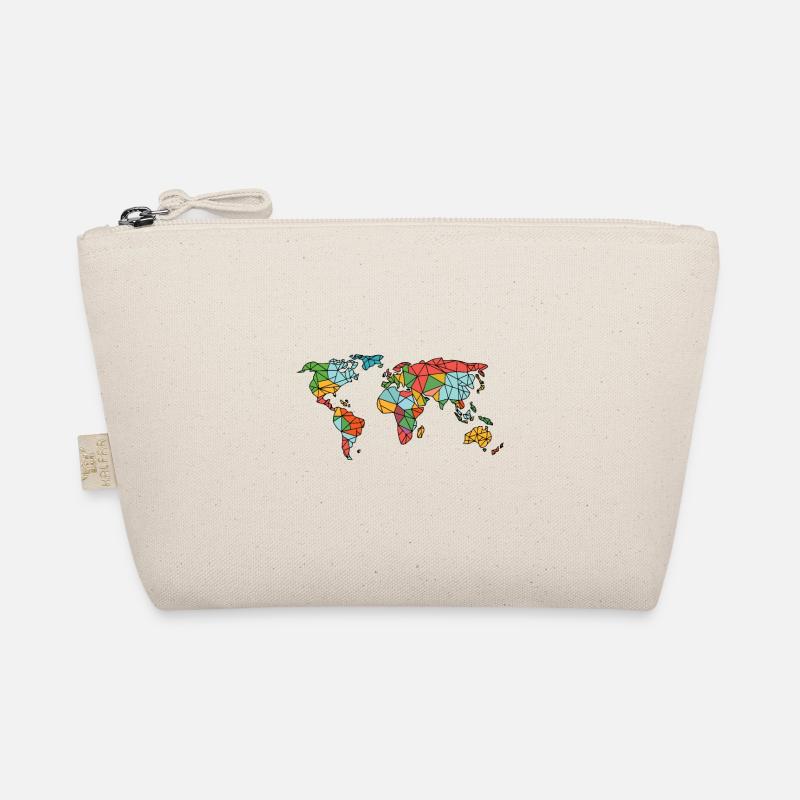 colorized world map Organic Pouch