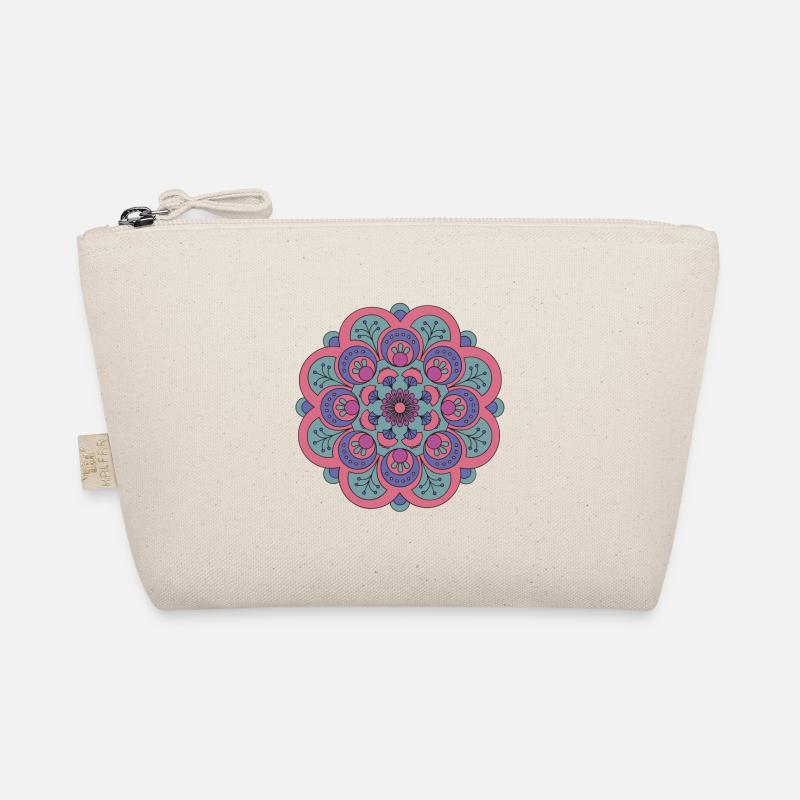 Spirituelles Mandala Pink - Bio-Täschchen - Natur