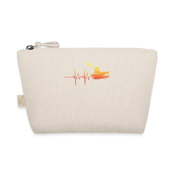 Kayak water sport heart gift - Organic Pouch - nature - Front