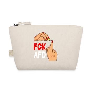 FCK AFD Design Against Racism Fascism - Organic Pouch - nature - Front