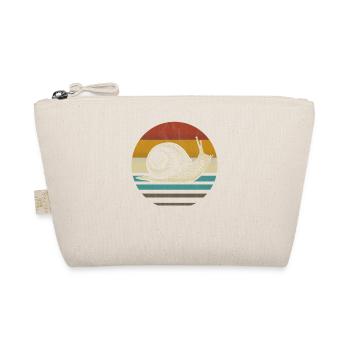 Snail vintage retro gift runner jogger - Organic Pouch - nature - Front