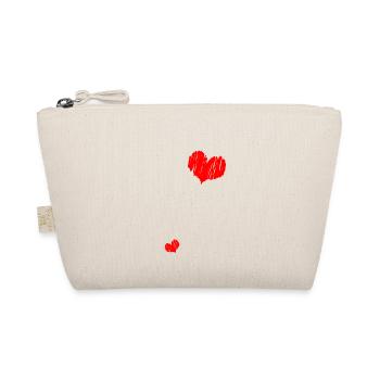 2 hearts announcement pregnancy pregnant - Organic Pouch - nature - Front