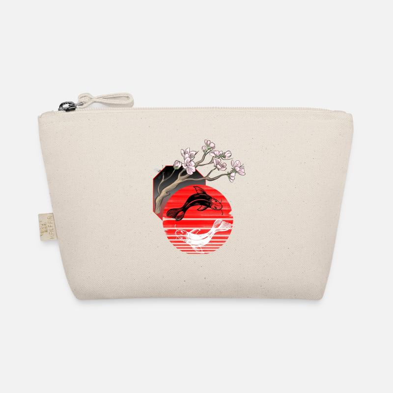 Koi Sakura Kirschblüte Yin Yang - Bio-Täschchen - Natur