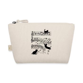 Cats music notes clef cat lover - Organic Pouch - nature - Front