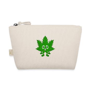 Cannabis Comic Hanf Blatt - Bio-Täschchen - Natur - Vorne